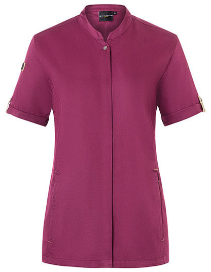 Damenkochjacke Green-Generation Kurzarm - Fuchsia (ca. Pantone 689C)