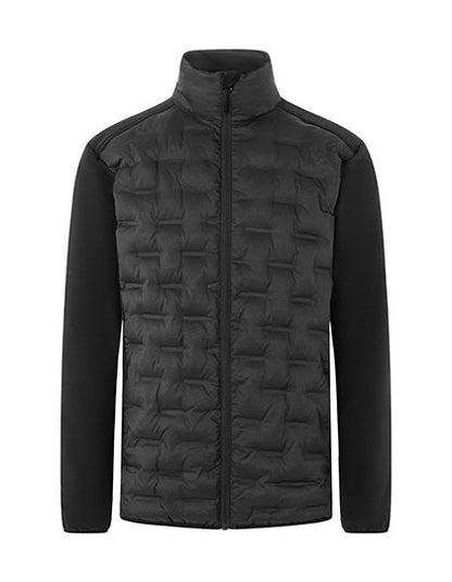 Herren Fleece-Hybrid Jacket - Schwarz (ca. Pantone 419C )