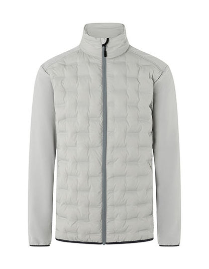 Herren Fleece-Hybrid Jacket - Hellgrau (ca. Pantone 428C)