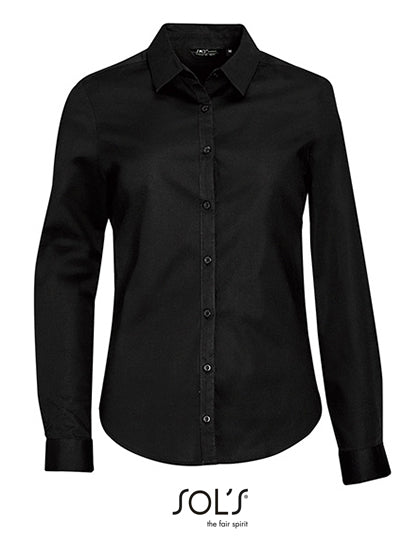 Women´s Long Sleeve Stretch Shirt Blake-Schwarz