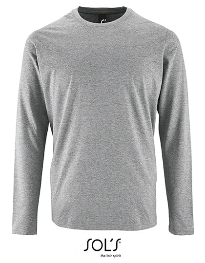 Men´s Long Sleeve T-Shirt Imperial - Graue Melange
