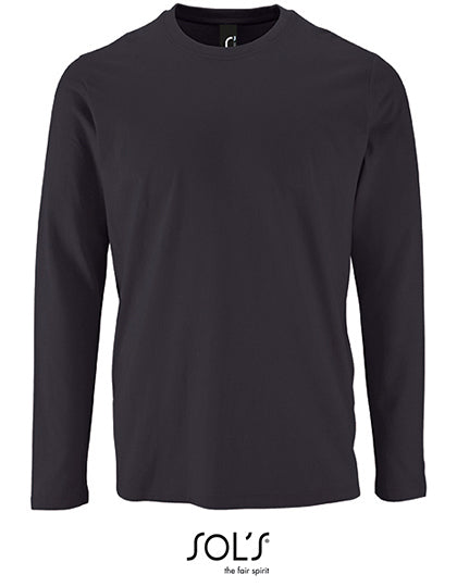 Men´s Long Sleeve T-Shirt Imperial - Mausgrau einfarbig
