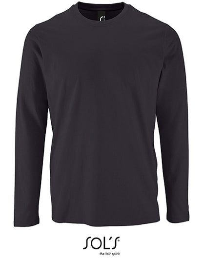 Men´s Long Sleeve T-Shirt Imperial - Mausgrau einfarbig