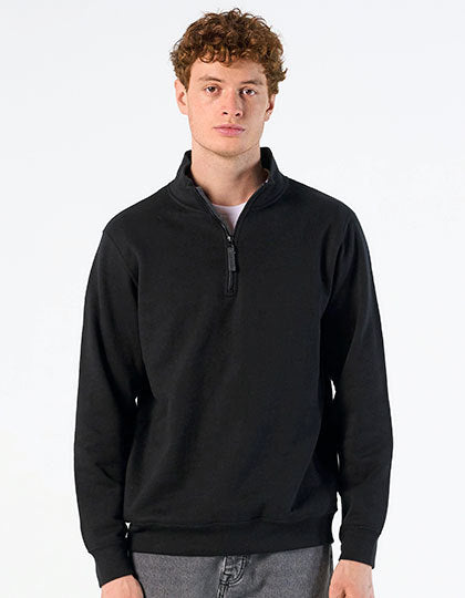 Men´s Zip High Collar Sweatshirt Stan - Königsblau 241
