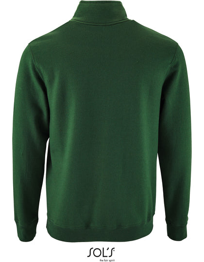 Men´s Zip High Collar Sweatshirt Stan - Flaschengrün