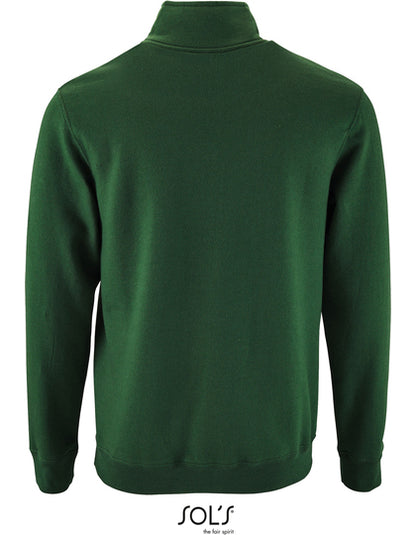 Men´s Zip High Collar Sweatshirt Stan - Flaschengrün