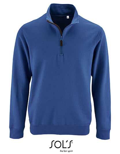 Men´s Zip High Collar Sweatshirt Stan - Königsblau 241