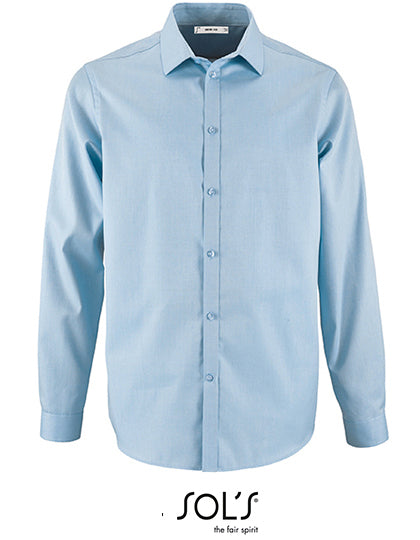Men´s Herringbone Shirt Brody-Himmelblau