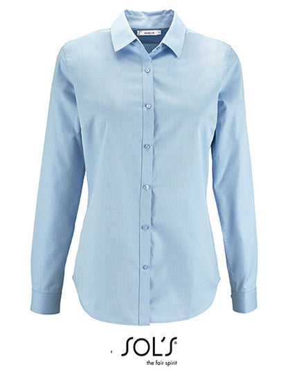 Women´s Herringbone Shirt Brody-Himmelblau