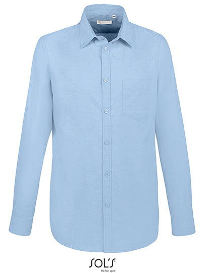 Men´s Boston Fit Shirt-Himmelblau