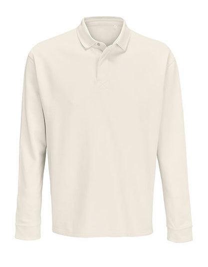 Unisex Polo Collar Sweatshirt Heritage - Cremefarben