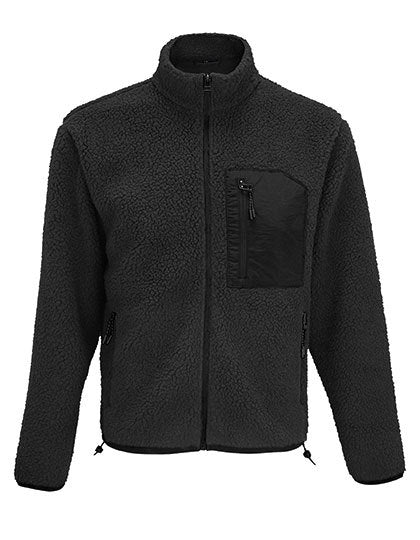 Unisex Sherpa Jacket Fury - Kohlenstoffgrau - Schwarz