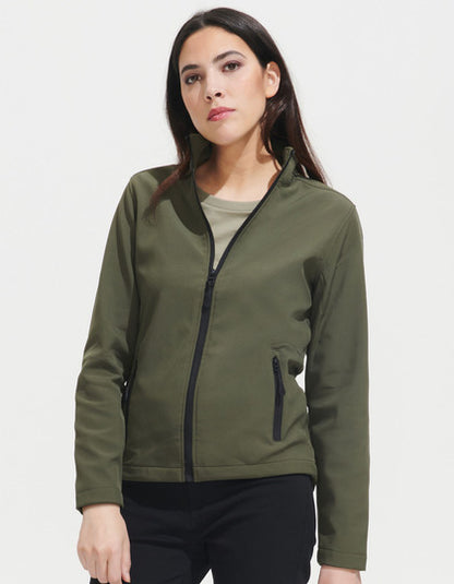 Women´s Softshell Zip Jacket Race - Armee