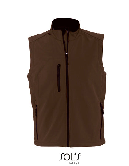 Men´s Sleeveless Softshell Rallye -  Dunkle Schokolade