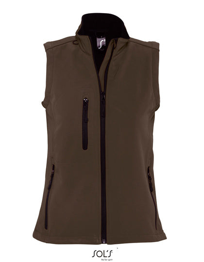 Women´s Sleeveless Softshell Rallye -  Dunkle Schokolade