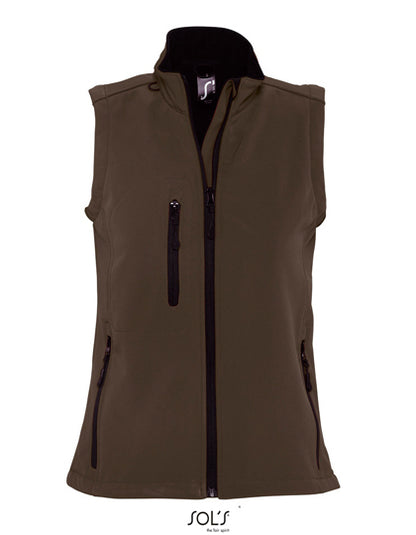 Women´s Sleeveless Softshell Rallye -  Dunkle Schokolade