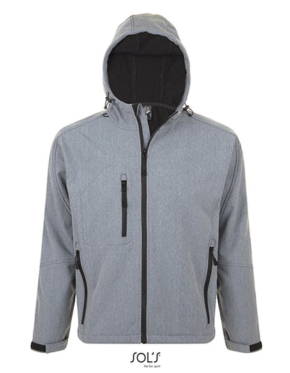 Men´s Hooded Softshell Jacket Replay - Graumelange