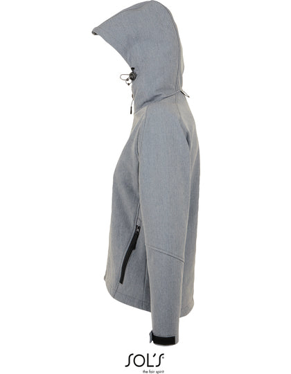 Women´s Hooded Softshell Jacket Replay - Graumelange