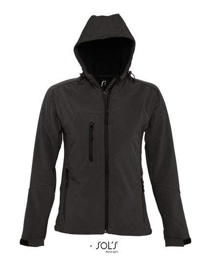 Women´s Hooded Softshell Jacket Replay - Schwarz