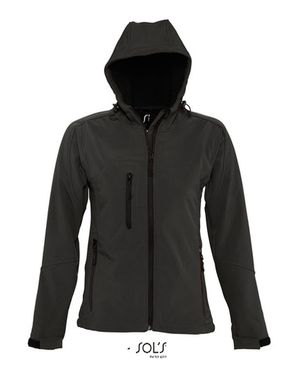 Women´s Hooded Softshell Jacket Replay - Schwarz