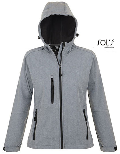 Women´s Hooded Softshell Jacket Replay - Graumelange
