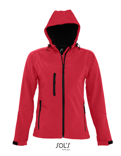 Women´s Hooded Softshell Jacket Replay - Pfefferrot