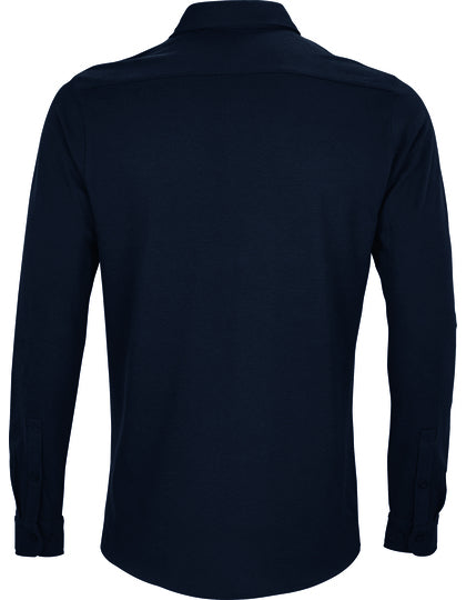 Men´s Cotton Pique Shirt Basile- Nacht