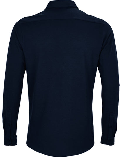 Men´s Cotton Pique Shirt Basile- Nacht