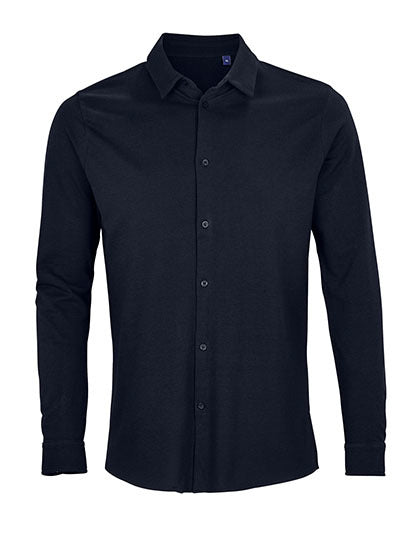 Men´s Cotton Pique Shirt Basile- Nacht