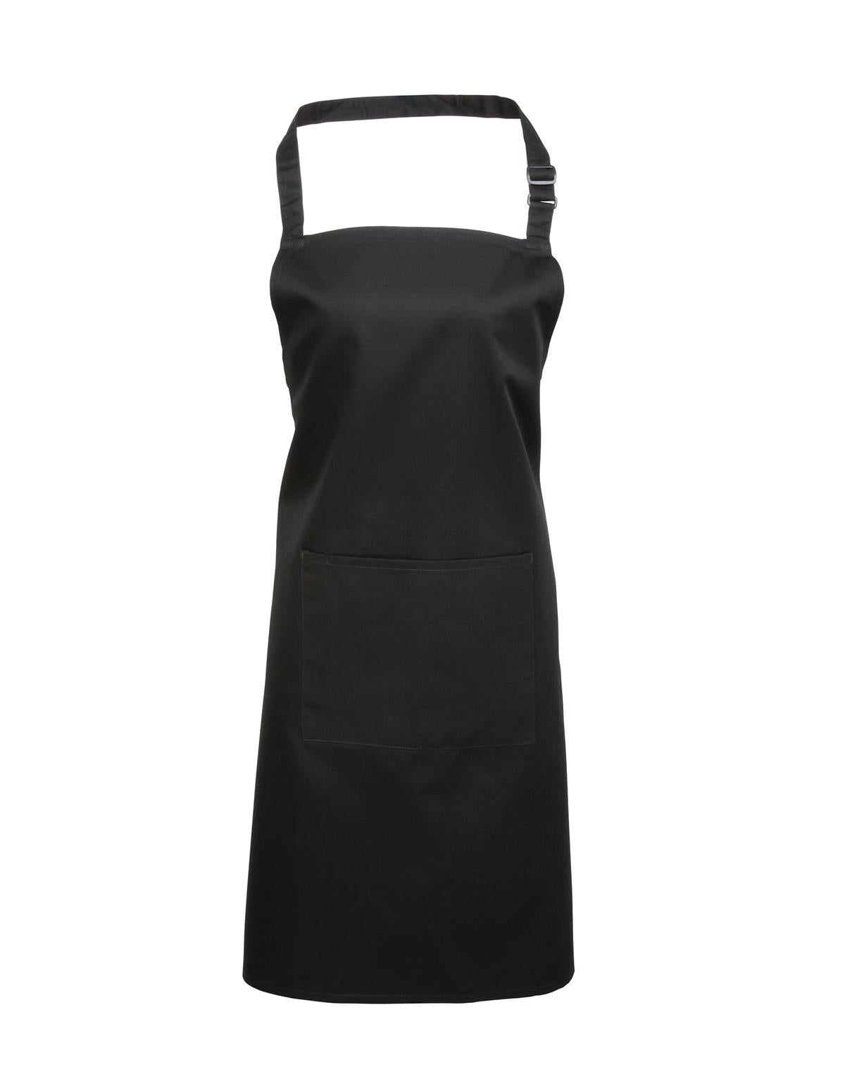 Latzschürze mit Tasche – Premier Colours Collection - Schwarz
