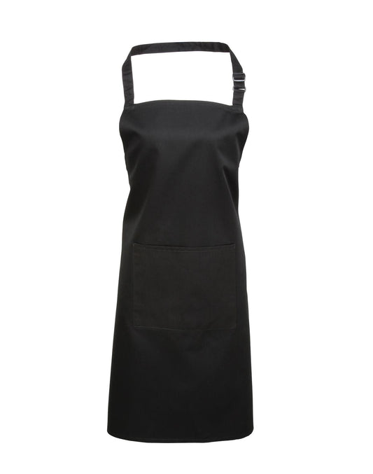 Latzschürze mit Tasche – Premier Colours Collection - Schwarz