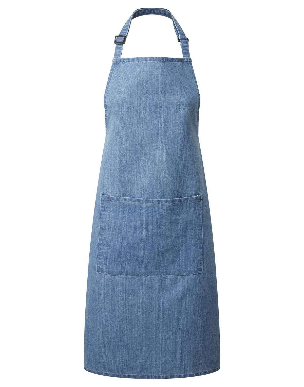 Latzschürze mit Tasche – Premier Colours Collection - Blau Denim