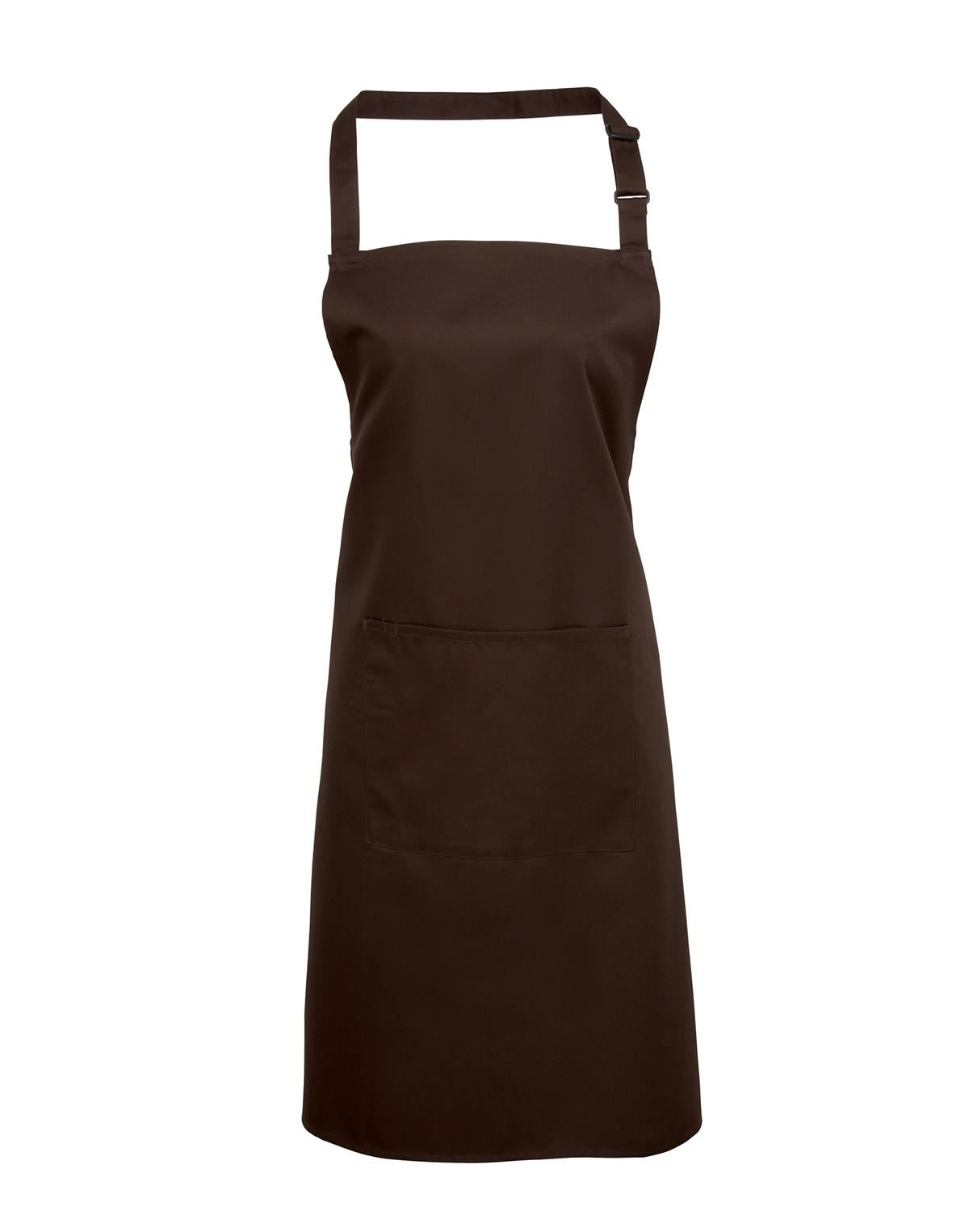 Latzschürze mit Tasche – Premier Colours Collection - Braun