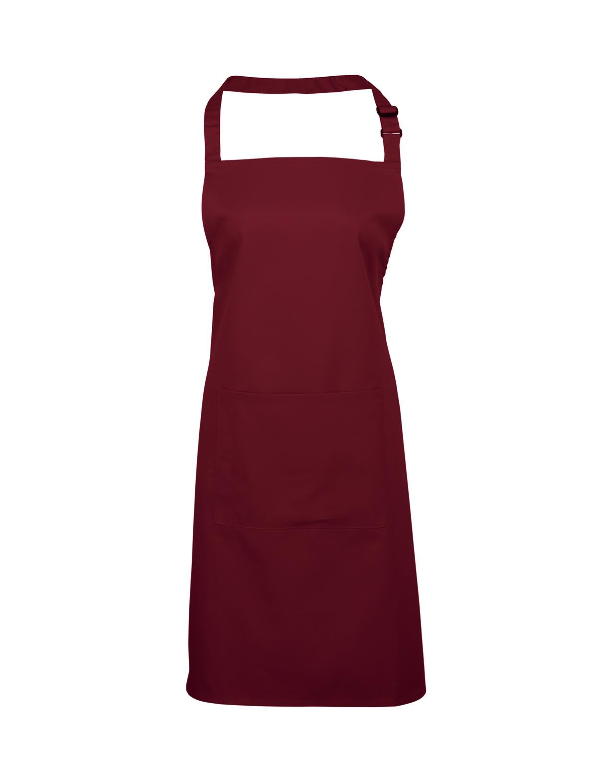 Latzschürze mit Tasche – Premier Colours Collection - Bordeaux