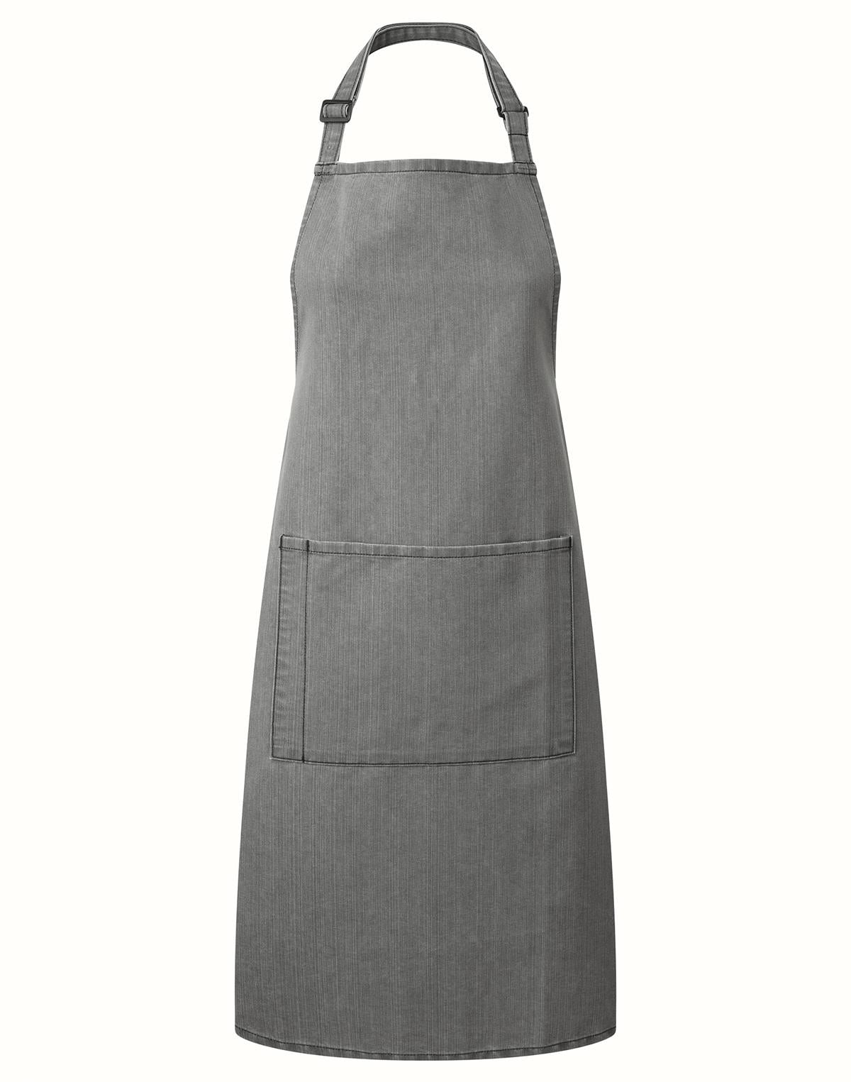 Latzschürze mit Tasche – Premier Colours Collection - Grau Denim