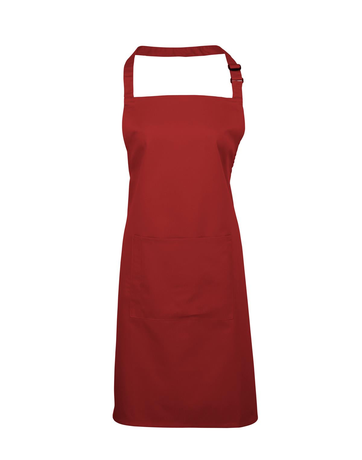 Latzschürze mit Tasche – Premier Colours Collection - Rot