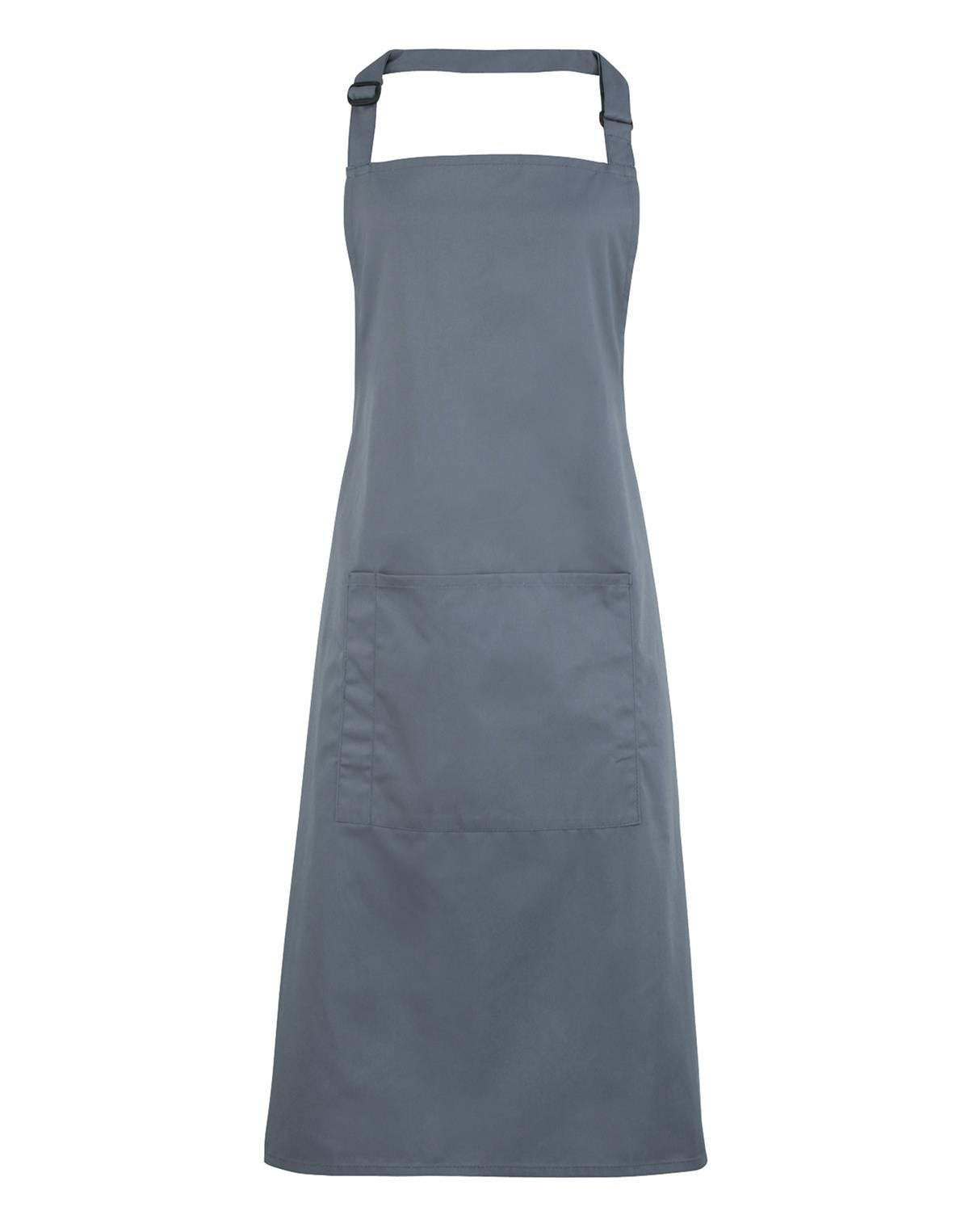Latzschürze mit Tasche – Premier Colours Collection - Stahlblau