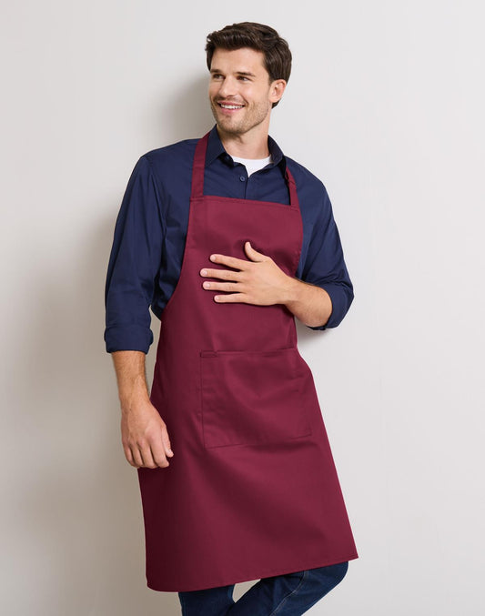 Latzschürze mit Tasche – Premier Colours Collection - Schwarz