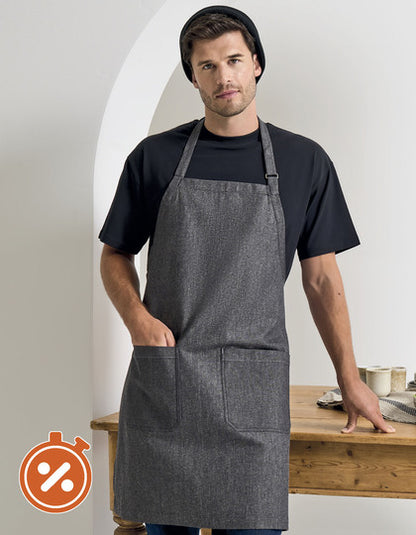 Organic Denim Fairtrade Bib Apron-Indigo Denim