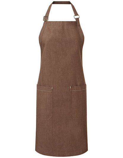Organic Denim Fairtrade Bib Apron-Brauner Denim