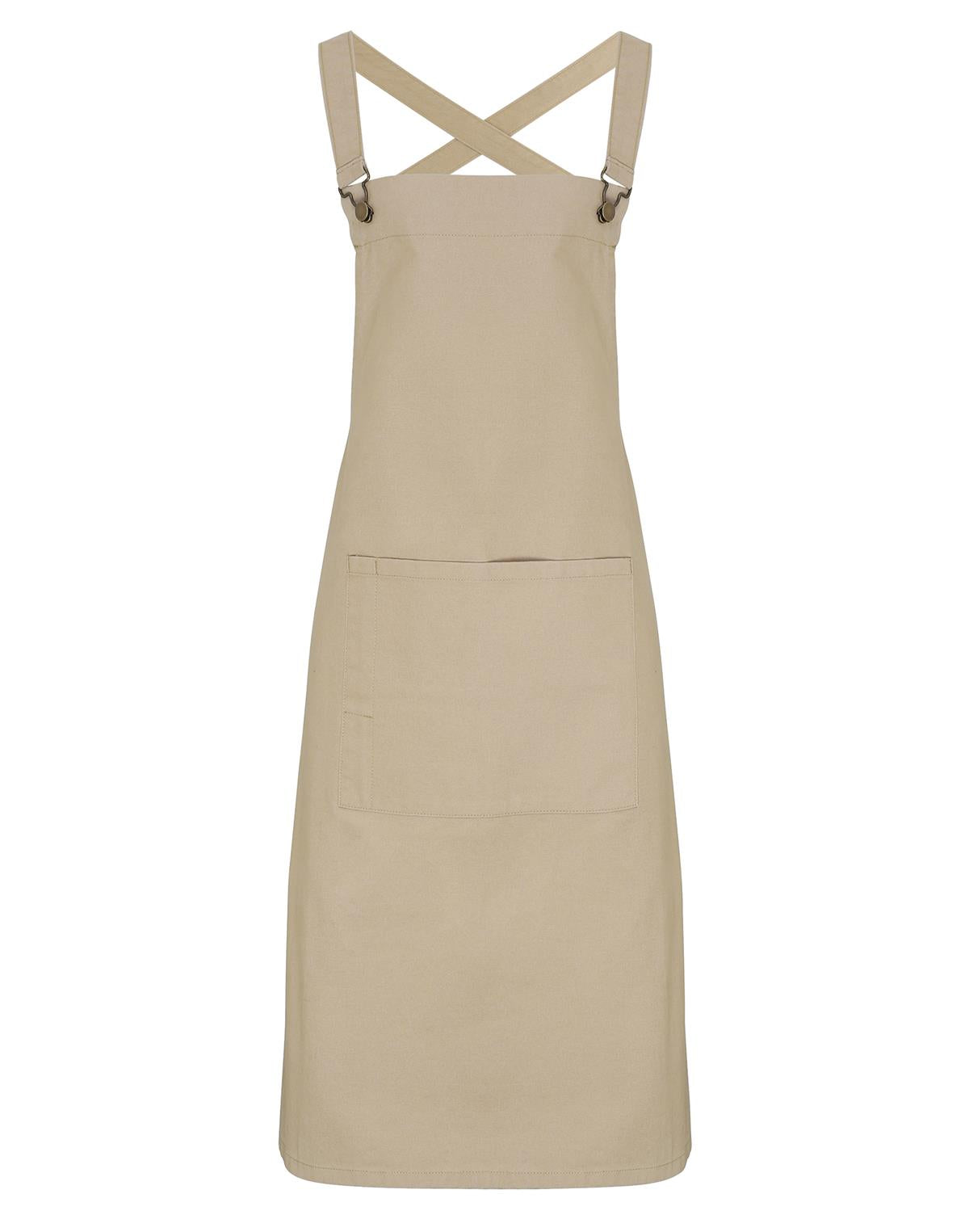 Barista-Latzschürze mit Kreuzbändern – Premier Cross Back - Khaki