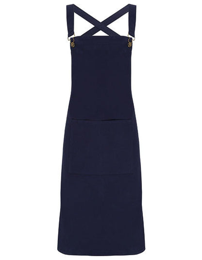 Cross Back Barista Bib Apron-Marine