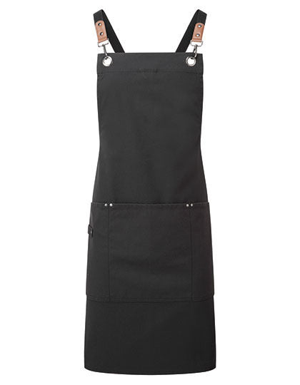 Clip ‘n’ Clasp Cross-Back Bib Apron-Schwarz