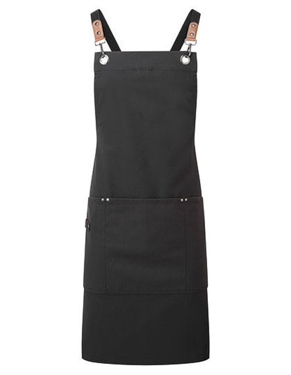 Clip ‘n’ Clasp Cross-Back Bib Apron-Schwarz