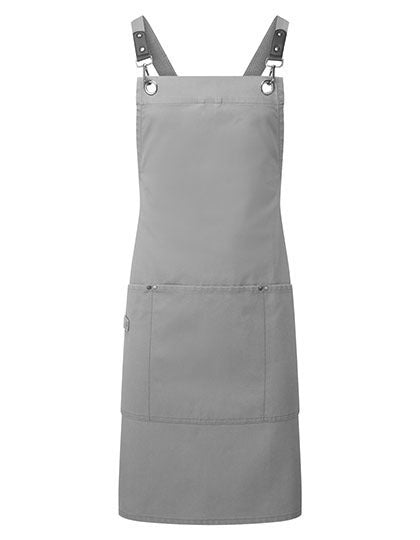 Clip ‘n’ Clasp Cross-Back Bib Apron-Dunkelgrau