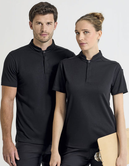 Essential ´Coolchecker®´ Chefs Shirt - Short Sleeve - Schwarz