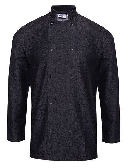 Denim Chef´s Jacket - Schwarzer Denim (ca. Pantone 433C)