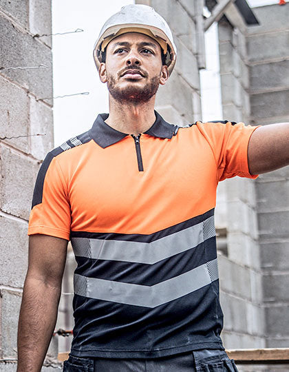 Hi-Vis X-Pro Polo (Class 1) - Schwaraz - kalk