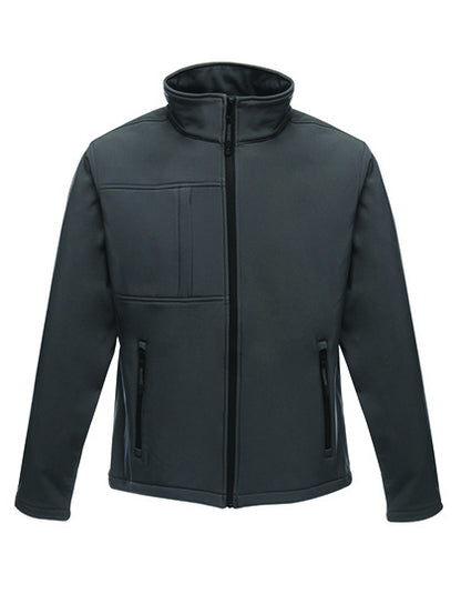 Men´s Softshell Jacket - Octagon II - Seegrau (einfarbig) - Schwarz