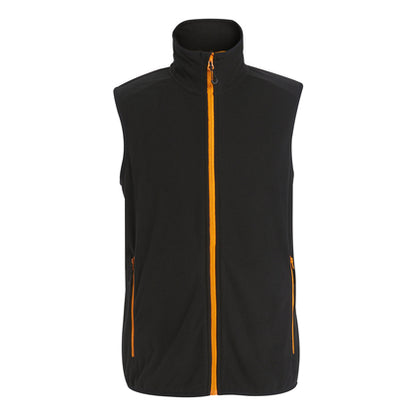 Navigate Fleece Bodywarmer - Orange Pop - Schwarz